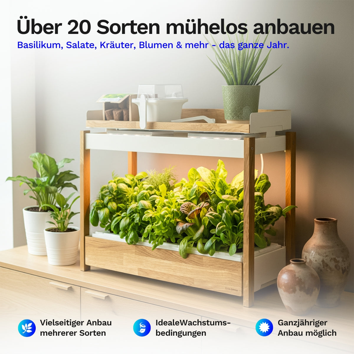 Click & grow 25 - Indoor Kräutergarten (Farbe: weiß)