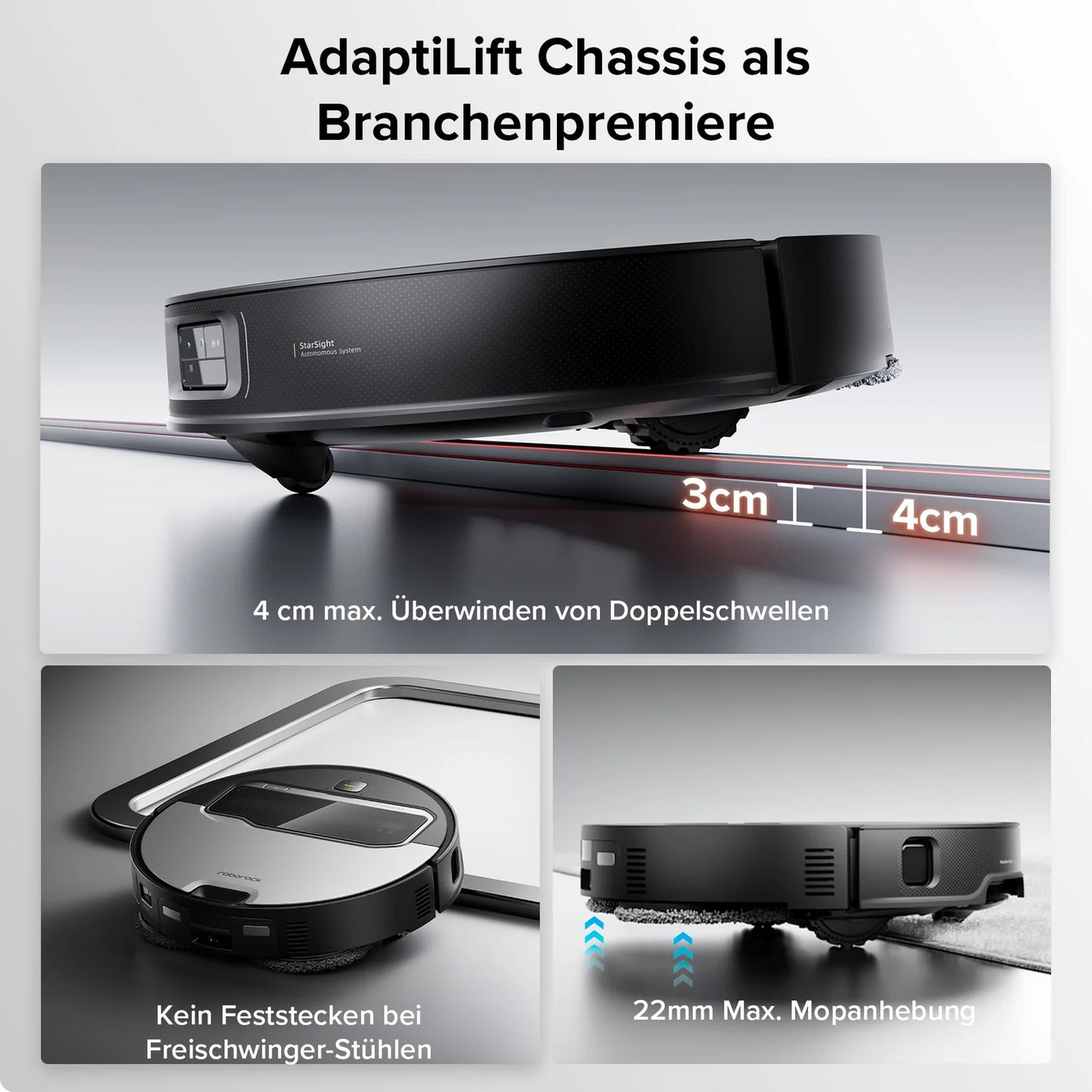 Roborock Saros Z70 - Saug und Wischroboter (Farbe: silber)