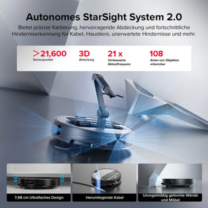 Roborock Saros Z70 - Saug und Wischroboter (Farbe: silber)
