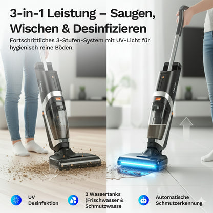 Lazurec L5 – Kabelloser Nass-Trocken-Sauger mit starker Saugleistung