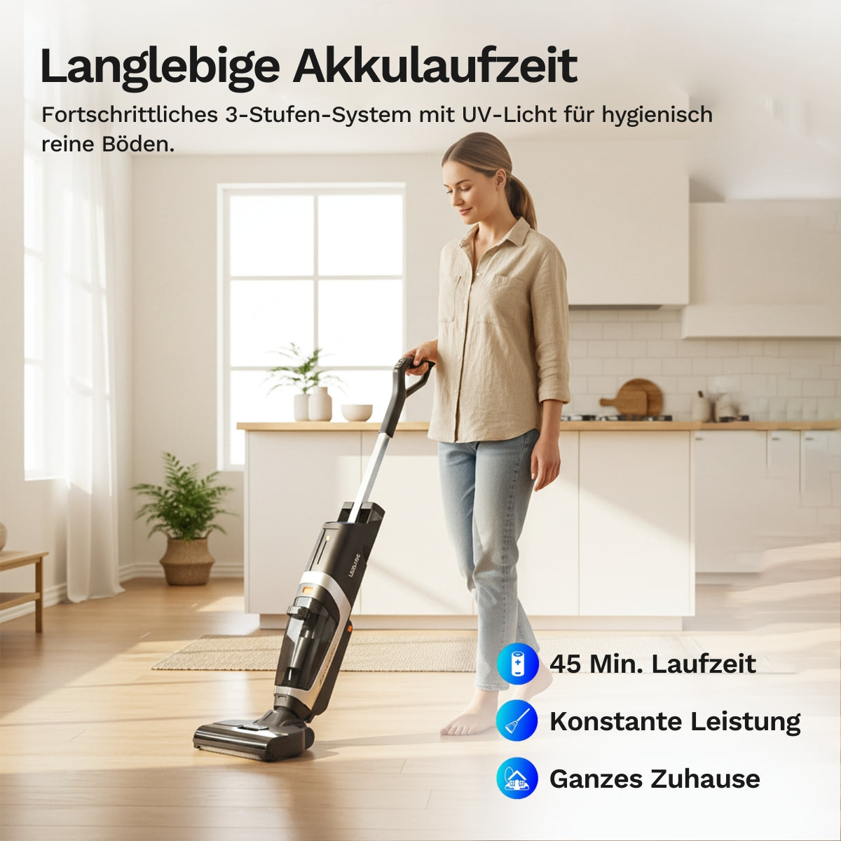 Lazurec L5 – Kabelloser Nass-Trocken-Sauger mit starker Saugleistung