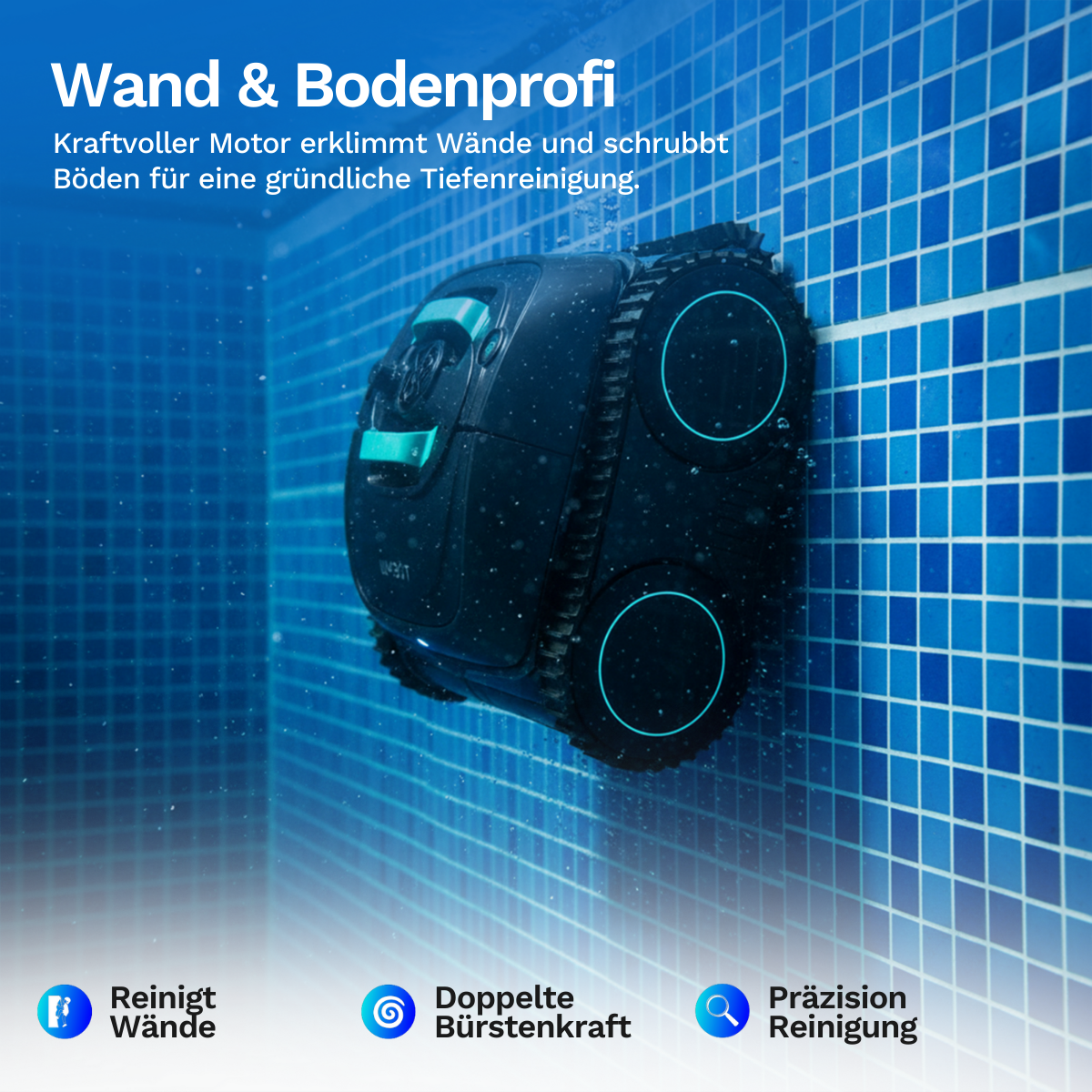 Wybotics Wybot C1 - Akku Poolroboter mit intelligenter Navigation