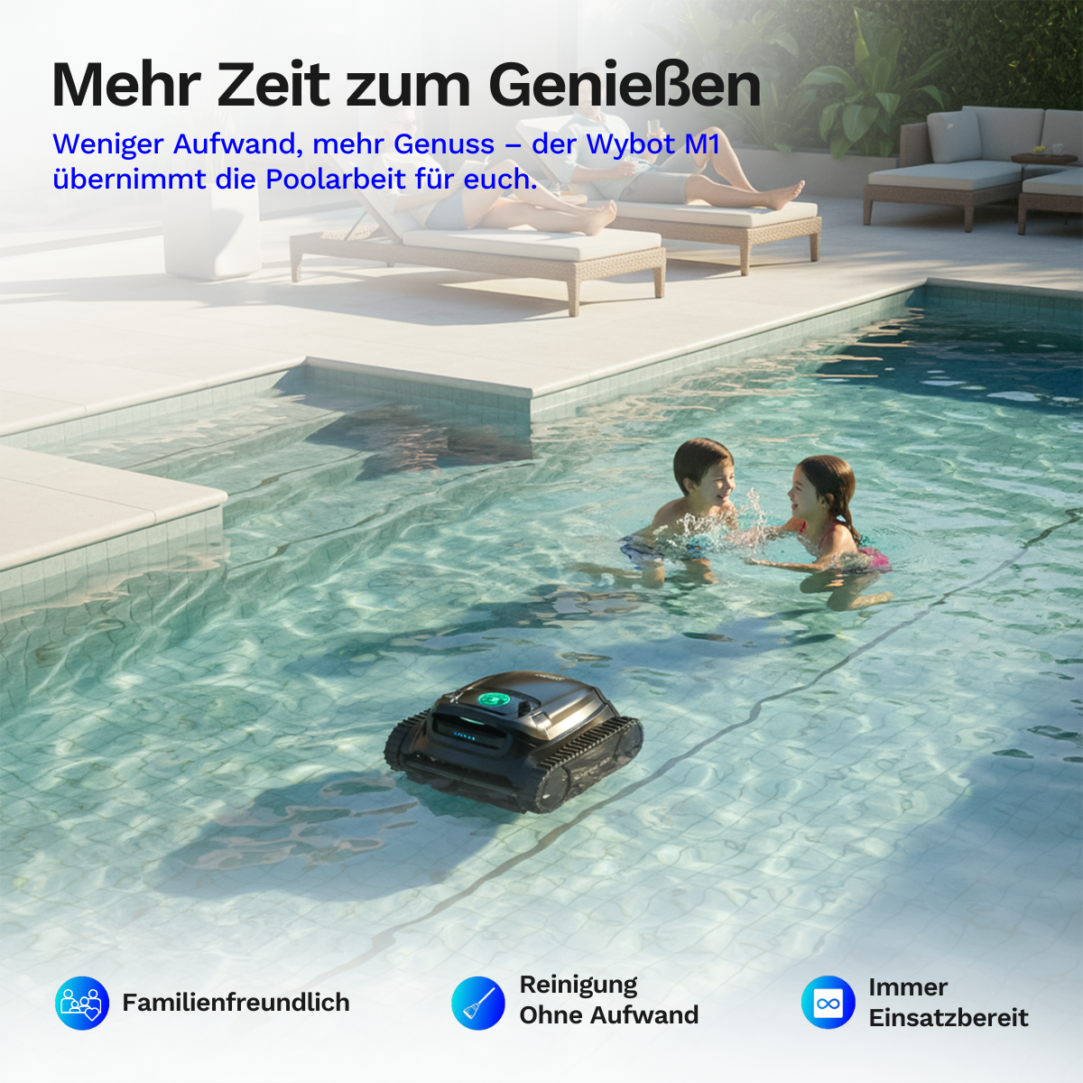 Wybotics Wybot M1 - Akku Poolroboter mit 5 Stunden Akkulaufzeit