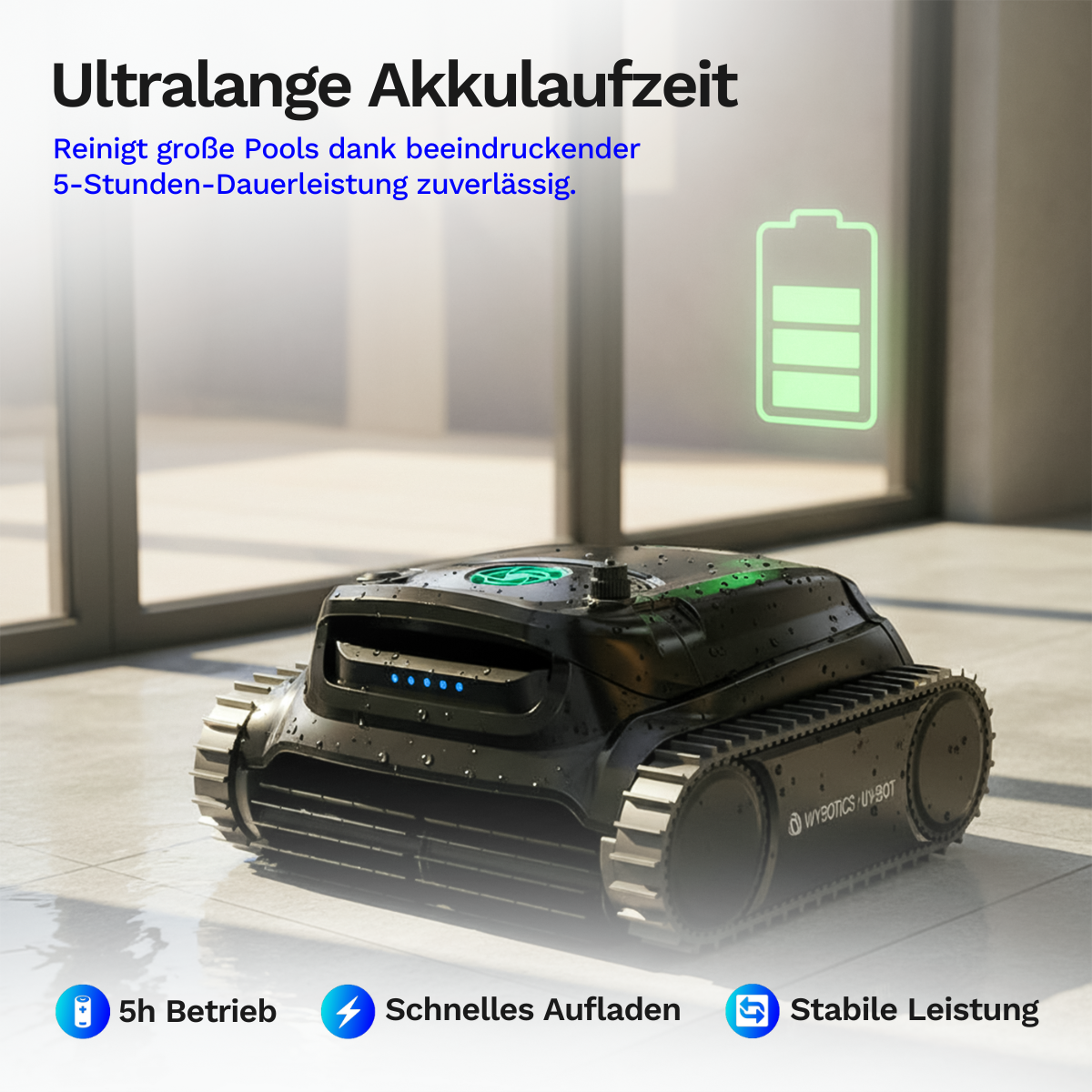 Wybotics Wybot M1 - Akku Poolroboter mit 5 Stunden Akkulaufzeit