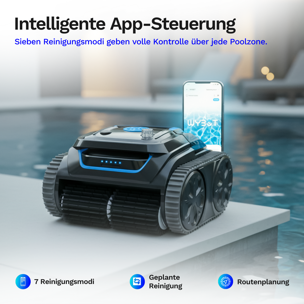 Wybotics Wybot S1 - Akku Poolroboter mit App-Steuerung & 7 Modi
